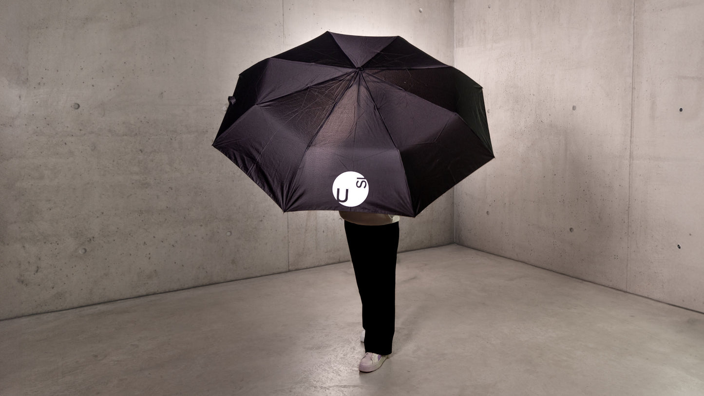 Foldable black umbrella
